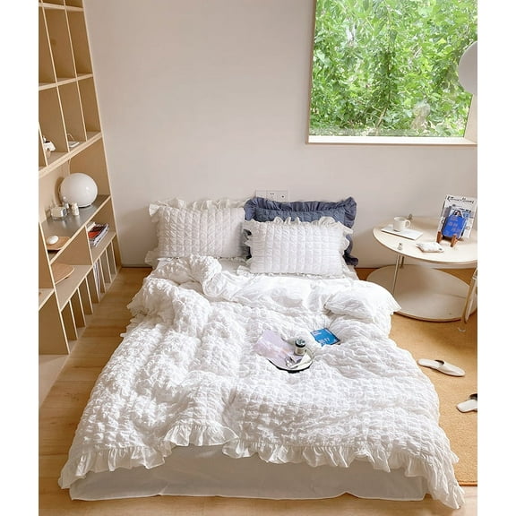 ERDOUY Bed Sheets Set, Bedding Sheets Pillowcases Kit, Twin Bed Set, Hotel Bedding, Home Decor(White)