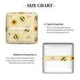 thumbnail image 5 of Kdxio Sunflowers Bee Print Tissue Box Cover,Square Decorative PU Leather Facial Paper Case Organizer Holder Dispenser for Bathroom,Night Stands,Desk,Car 5.2''X5.2''X5.2'', 5 of 8