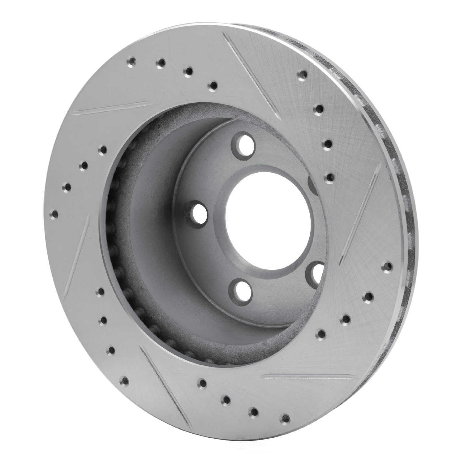 Dynamic Friction Company 631-56009L DFC Brake Rotor - Drilled And Slotted - Silver
