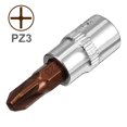 thumbnail image 2 of Tasharina 2 Pcs 1/4-Inch Drive PZ3 Pozi Bit Socket, S2 Steel, 2 of 4