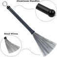 thumbnail image 4 of 2PCS Drum Brushes Retractable Drum Wire Brushes Drum Sticks Brush with Comfortable Aluminum Handles, Perfect Gift for Rock Band, Jazz Folk, Cajon, Drummers, Music Lovers, Beginners (Black), 4 of 7