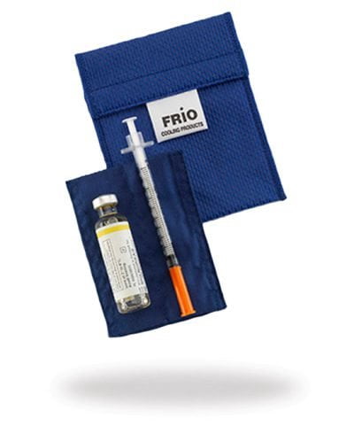 Frio Cooling Wallet- Mini - Blue - Holds Single Insulin Vial or Eye Drop Bottle - Keeps Insulin Cool More Than 45 Hours Without Ever Needing Refrigeration!-Low Shipping Rates-