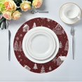 thumbnail image 5 of IAUYY Set of 1 Round Placemats for Dining Tables Heat-Resistant and Wear-Resistant DIY Printing Design Table Placemats，Applicable for Christmas White Christmas Pattern, 5 of 7