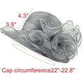 thumbnail image 5 of Organza Fascinator Hat for Women - Derby Cocktail Tea Party Sun Hat Wedding Bridal Flower Church Hat, 5 of 5