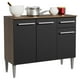 thumbnail image 1 of Mueble de Cocina Madesa Emilly 3 Puertas y 1 Cajón Marrón/Negro, 1 of 8