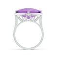 thumbnail image 2 of ANGARA Natural 11 Ct. Amethyst with Diamond Halo Ring in 14K White Gold for Women (Ring Size: 8.5), 2 of 9
