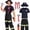Black, variant on IROOZIGOTO Mens Firefighter Cosplay Costume Set Relaxed Fit Crew Neck Short Sleeve with Hat Props Halloween Role Play Party Outfit