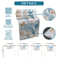 thumbnail image 7 of Table Runner Dresser Scarves 72 Inch Long, Watercolor Ocean Blue Brown Coral Linen Dining Table Runners Nautical Marine Life on White Tabletop Scarf for Wedding Holiday Party Kitchen, 7 of 7
