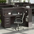 thumbnail image 7 of Studio C 72W Cubicle Desk with Shelves & Drawers in Storm Gray - Engineered Wood, 7 of 7
