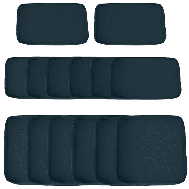Outsunny 14Pcs Outdoor Cushion Covers, Dark Blue