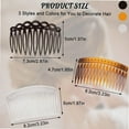 thumbnail image 4 of 18 Pieces French Side Combs, Plastic Side Hair Twist Decorative Comb with Teeth, Hair Combs Slides Hair Clips Accessories for Women Bridal Wedding Veil Girls Thick and Fine Hair, 4 of 4