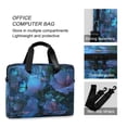 thumbnail image 4 of 16" Laptop Briefcase for Work Travel Laptop Shoulder Bag Carrying Handbag Laptop Case Fantasy Luminous Flowers, 4 of 8