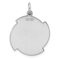 thumbnail image 4 of 925 Sterling Silver Polished Engraveable Disc Charm 25x19mm Wide Pendant Necklace for Women, 4 of 4