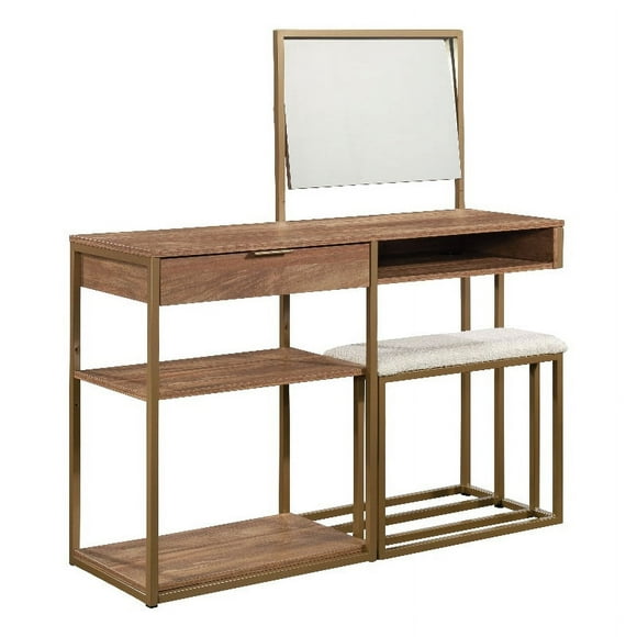 Pemberly Row Engineered Wood Vanity in Sindoori Mango / Natural Finish