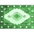 thumbnail image 1 of Ahgly Company Indoor Rectangle Abstract Emerald Green Contemporary Area Rugs, 2' x 5', 1 of 4