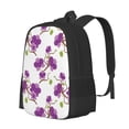 thumbnail image 2 of Vsdgher Orchids Flowers Print Backpack for Women Men School Bookbag with Laptop Compartment for College Work Travel, Simple Fashion Casual Daypack, Fit 15" Laptop, 2 of 8