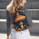 thumbnail image 5 of Balery Vintage Blue Leaf Mushroom Mochila Clásica Impresa Básica para Viaje, Mochila Escolar Resistente al Agua, Mochila de Lona con Correas Ajustables-Medium, 5 of 5