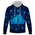 thumbnail image 1 of Sudadera con capucha y cremallera para primavera y otoño para hombre y mujer, sudadera con tecnología digital, jersey con estampado 3D, ropa de calle para niño y niña, abrigo con capucha para niño y n, 1 of 6
