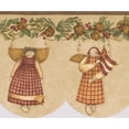 thumbnail image 1 of Anges Étoiles Drapeau Américain Coeurs Vert Vigne Beige Bord Rétro Design, Rouleau 15' x 7'', 1 of 3
