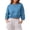 Blue, variant on Women's Crop Tops Crew Neck 3/4 Sleeve Loose Casual Short Sweatshirt Lightweight Drop Shoulder Pullover Top Blue S