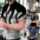 thumbnail image 3 of Entrega en 24 horas Camisa Para Hombre Impreso Slim Fit Moda Cuello De Solapa Manga Larga M-2XL Más El Tamañopangjing, 3 of 4