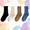 Black, variant on Girls Ruffle Crew Socks 4-Pack Soft Breathable Cotton Black for School and Daily Wear,Size 3 T