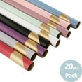 thumbnail image 2 of Labymos 20pcs Waterproof Flowers Wrapping Paper Two-Tone Gold Duplex Origami Paper Packaging Paper Gift Wrapping, 2 of 8