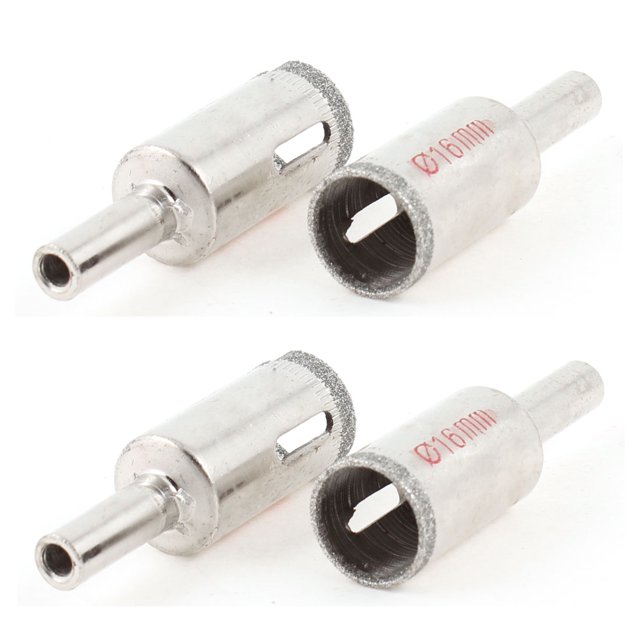 4 Piezas 16mm Diámetro Diamante Punta Cerámica Mármol Taladro Agujero Sierra Juego
