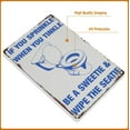 thumbnail image 2 of If You Sprinkle When You Tinkle BE A SWEETIE WIPE THE Metal Tin Sign 12 X 8 Inch, 2 of 8