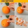 thumbnail image 4 of chock 6pcs Orange Peeler  Plastic Orange Peeler  Simple Lemon Peeler  Grapefruit Peeler  Creative Cutter  Orange Peeler Tool With Ring Handle  Fruit Peeler  Vegetable Fruit Tools  Kitchen, 4 of 5