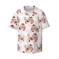 thumbnail image 2 of Lsque Dachshund Dog Puppy print Men's Cuban Collar Short Sleeve Shirt Summer Beachwear Casual Button Down Fashionable Vacation Leisure Shirt-Medium, 2 of 7