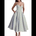 thumbnail image 1 of Vestidos de Invitada de Boda para Mujer, con Tirantes Finos, Corsé, para Fiesta de , con Encaje Floral, Vestidos Largos de Fiesta Fondo Azul L, 1 of 8
