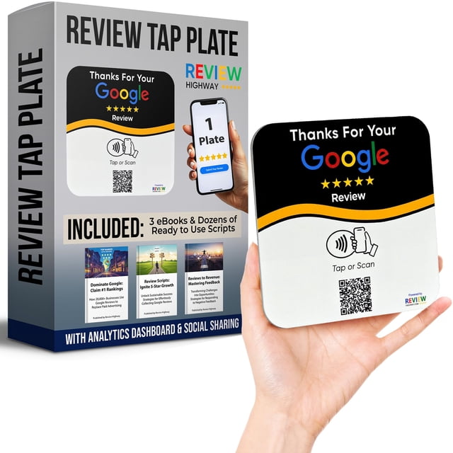 NFC Tap Plate (1-Pack) by Review Highway â?? Canada Made - Compatible with Google Reviews - N