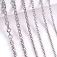 thumbnail image 1 of 1 unidad de collar de cadena cruzada de acero inoxidable de 1,5mm-6mm de ancho para hombres y mujeres, joyería DIY, collar de pulsera fina Tan Jianjun unisex, 1 of 2