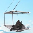 thumbnail image 3 of LSLJS Cat Hammock for Window Cat Perch Cat Shelf, Pet Products Mount Window Sill Cat Bed, Cat Suction Cup Windowsill Cat Hanging Bed Cat Single Layer Hanging Pet, 3 of 8
