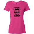 thumbnail image 3 of Inktastic What Happens at Camp Stays at Camp with Tent and Woods Women's T-Shirt, 3 of 5