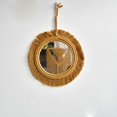 thumbnail image 4 of Tapiz de macramé hecho a mano con espejo tapiz, espejo colgante de pared, espejo bohemio, 4 of 5