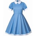thumbnail image 4 of Conjunto de 6 piezas de delantal de sirvienta francesa Lolita de Anime japonés, disfraz de cosplay, guantes, sombreros y calcetines, 4 of 5