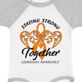 thumbnail image 4 of Inktastic Leukemia Awareness Staying Strong Together and Orange Ribbon Boys or Girls Baby Bodysuit, 4 of 5