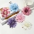thumbnail image 3 of 5 Heads Dahlia Fake Flowers Artificial Dahlia Flowers Faux Flowers for Home Wedding Party Office Supplies, 3 of 8