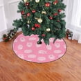 thumbnail image 2 of FMSHPON Cheerful Pigs on Pink Xmas Christmas Tree Skirt Stand Mat for Holiday Party Decoration Indoor Outdoor 48 inches, 2 of 3