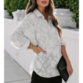 thumbnail image 4 of Blusa De Manga Larga, Con Botones Y Estampado Floral, Camisa De Moda Para Mujer, Cómoda Y Encantadora Para Dama Para Vacaciones Para Ir De Compras ANGGREK Otros, 4 of 6