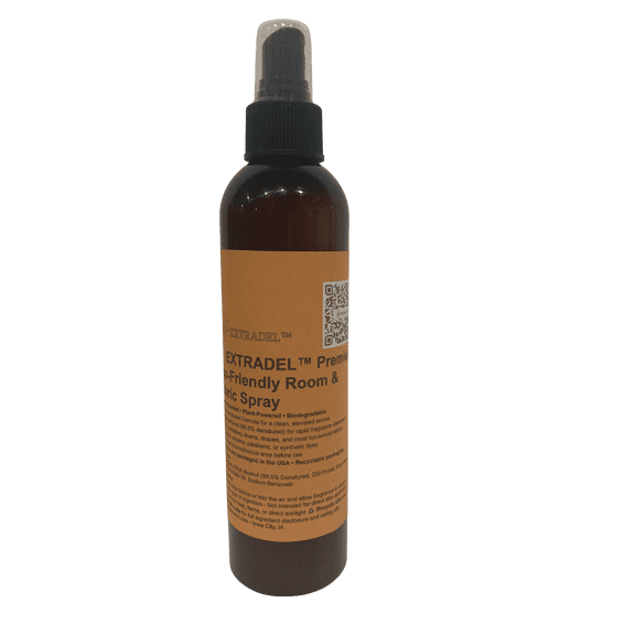 EXTRADEL Eco‑Friendly Room & Fabric Freshener, Orange & Cedarwood, Plant‑Based, 8 fl oz