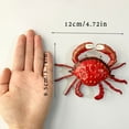 thumbnail image 4 of Shoreew Simulated Crab Refrigerator Magnet Movable Joints Realistic Home Office Kitchen Locker Fridge Magnetic 3D Crab Decoration Ornament, 4 of 6