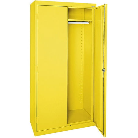 Elite Series Wardrobe Cabinet with Adjustable Shelf, 36"W x 24"D x 78"H, Yellow