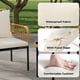 thumbnail image 5 of 3 - piece outdoor patio muebles set: wicker rattan sillas con glass mesa, bistro set con removable cushions, moderno rattan patio sillas para garden o balcony in blanca, 5 of 8