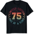 thumbnail image 2 of 100% Cotton Limited Edition Vintage 75 Years Old Birthday Gift For Men Women One Of A Kind 1951 Matured Years T-Shirt, 2 of 5