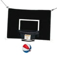 thumbnail image 2 of Trampolines Basketball Hoop Attachment Basketball Goal Basketball Frame Toy Sun Protection Adjustable Ropes for Game Practice Backyard Kids Black 69cmx48cm, 2 of 8