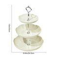 thumbnail image 4 of Cheapark Three-Tier Plastic Fruit Tray - Durable Design for Living Rooms, Weddings & Christmas, Holds Desserts & Candy, Festive Serving Rack, 4 of 6