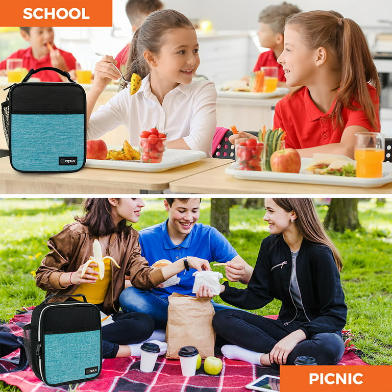 Kids lunch bag for kids toddler children, Printed Reusable insulated lunch  box bag with Water Bottle